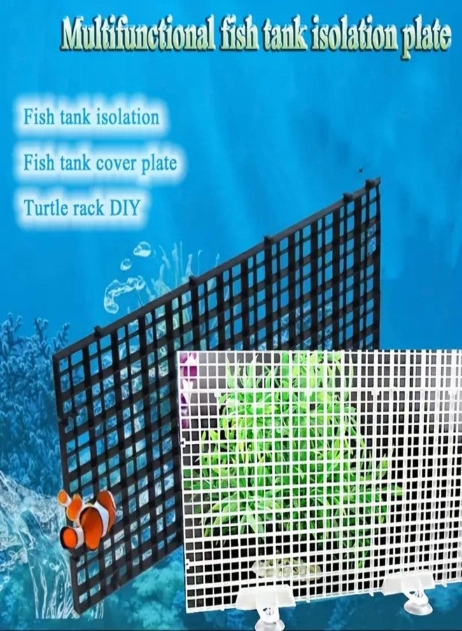 VAYINATO® Black (2 Pcs Egg Crate & 2 Pcs Divider Clip) Divider Grid Divider Tray Egg Crate Aquarium Fish Tank Filter Bottom Isolation Board (Size : 30 * 15cm | by Petzlifeworld - Image 2